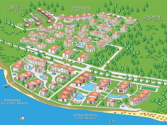 Апаратамент 1+1, Первая  линия моря, Комплекс Panorama Fort Beach, Святой Влас