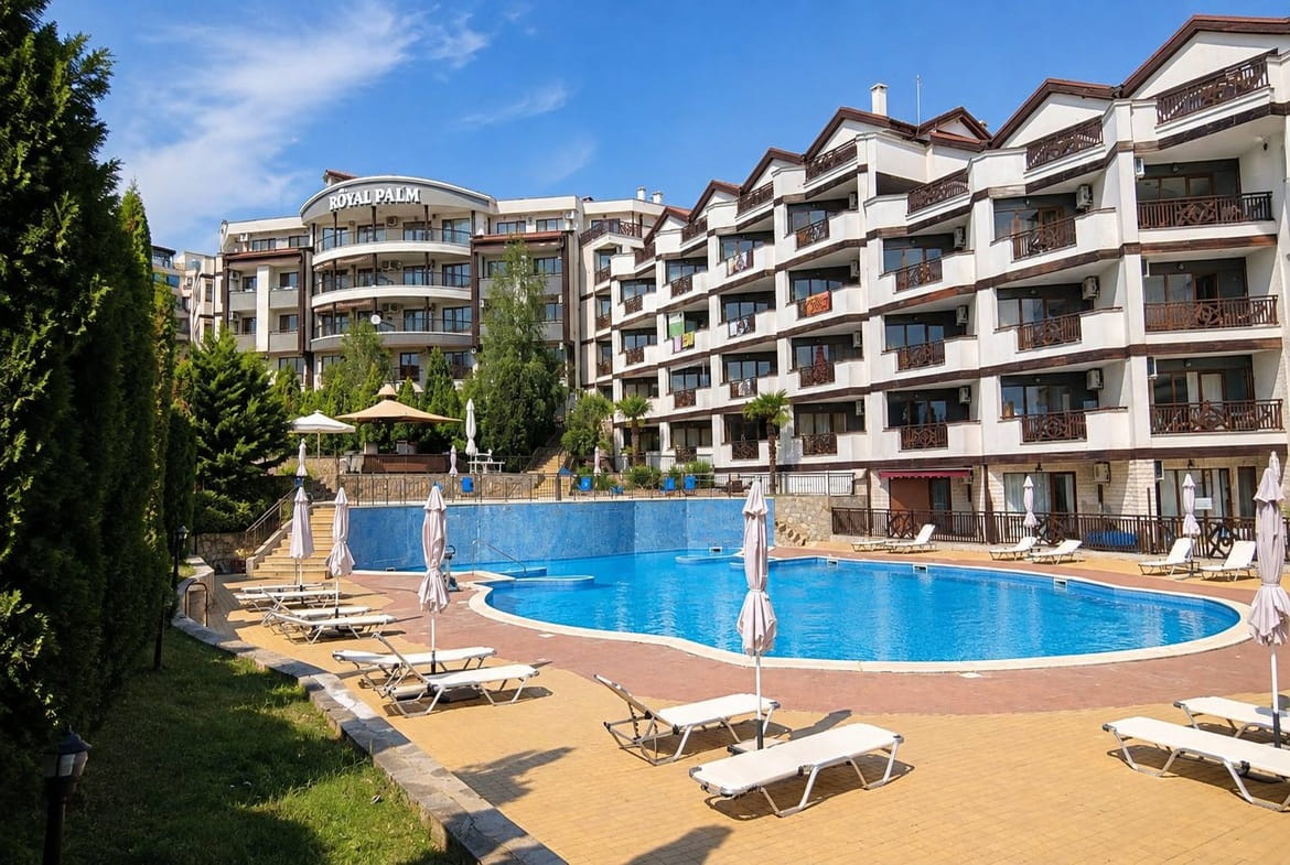 Квартира студия 1+0, Святой Влас. Закрытый комплекс Royal Palm.