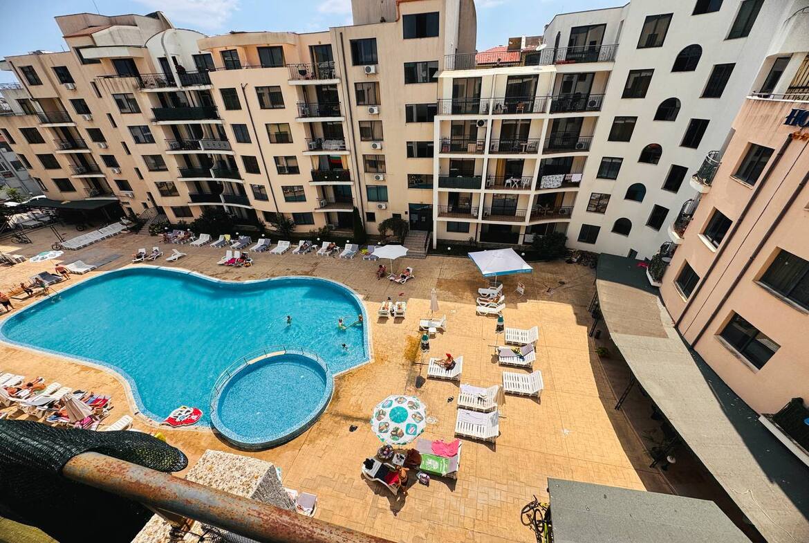 Квартира студия 1+0, в комплексе с бассейном, Avalon, Солнечный Берег