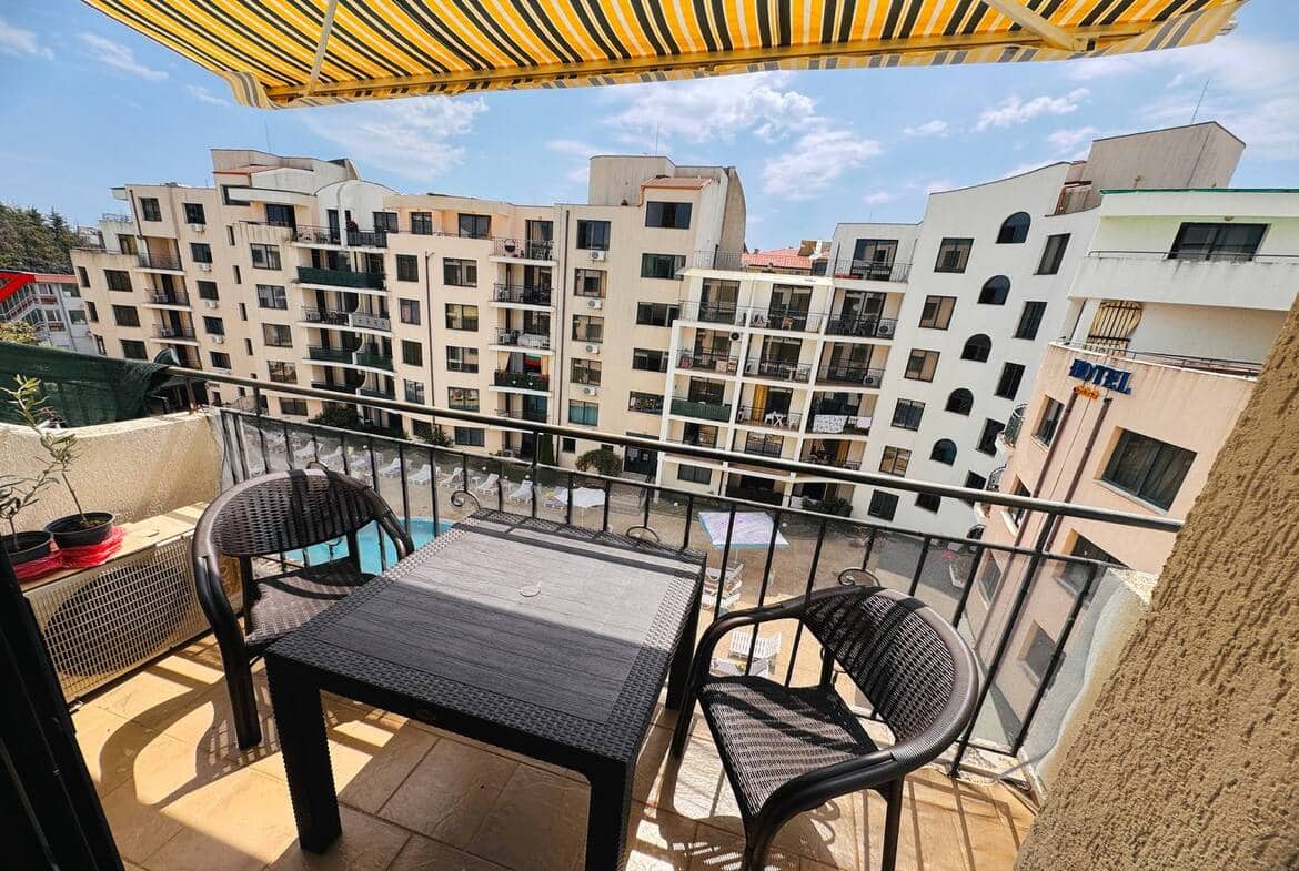 Квартира студия 1+0, в комплексе с бассейном, Avalon, Солнечный Берег